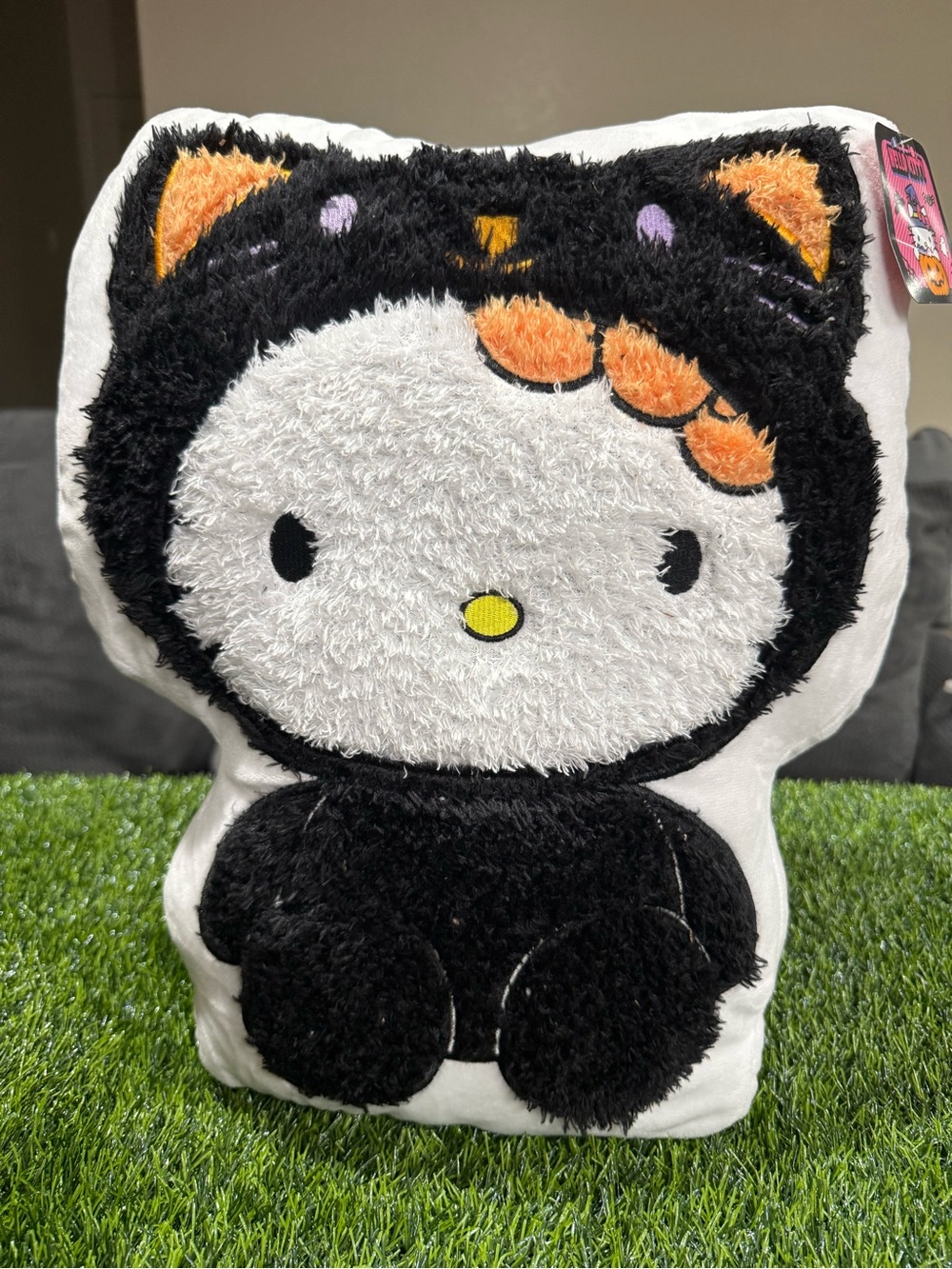 Sanrio Hello Kitty Halloween 2024 Plush Pillow Black Cat Costume NEW